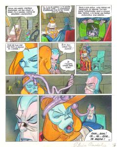 LA SAGA D'ALANDOR  : Planche originale 37 en couleur directe de la Saga d'Alandor Tome 2 L'ange carnivore